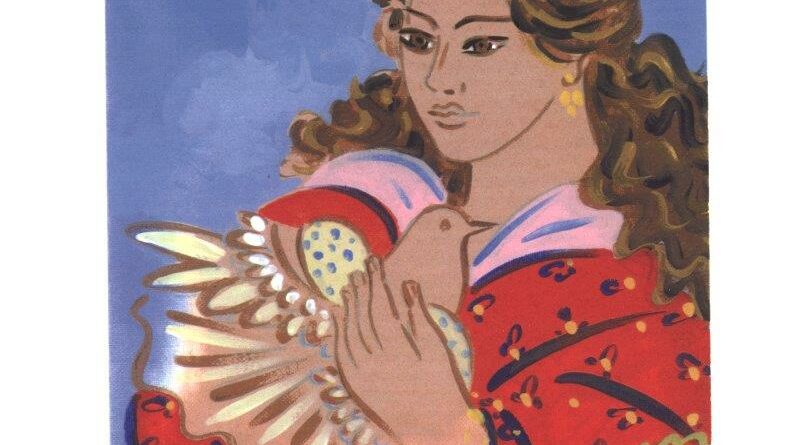 Κοπέλα με περιστέρι-Σταθόπουλος