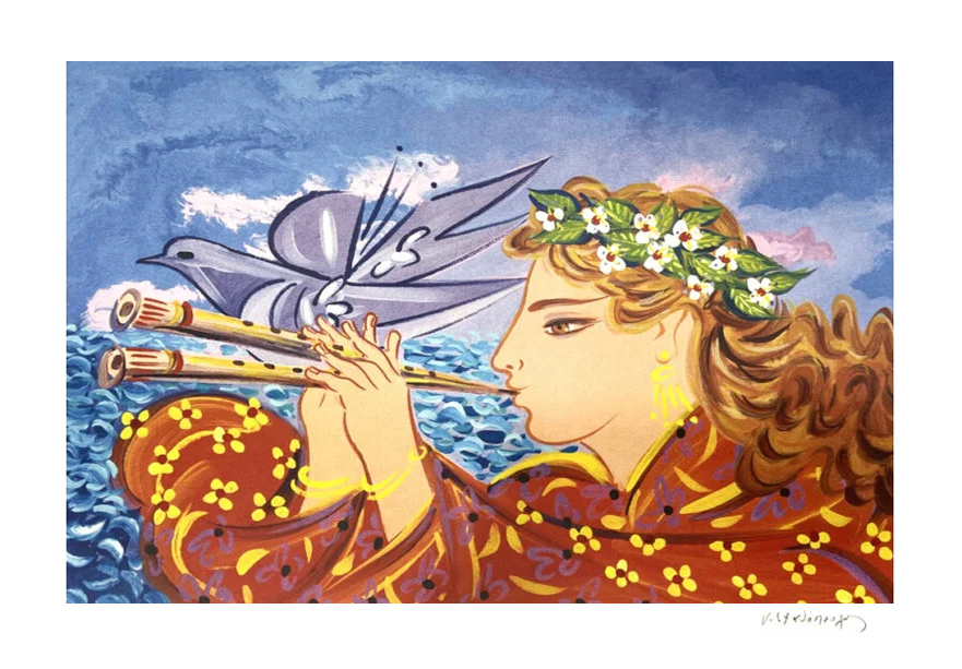 ''Κοπέλα με φλάουτο στη θάλασσα''-Γιώργος Σταθόπουλος