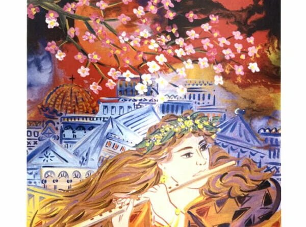 ''Κοπέλα με φλάουτο στην αμυγδαλιά''-Γιώργος Σταθόπουλος