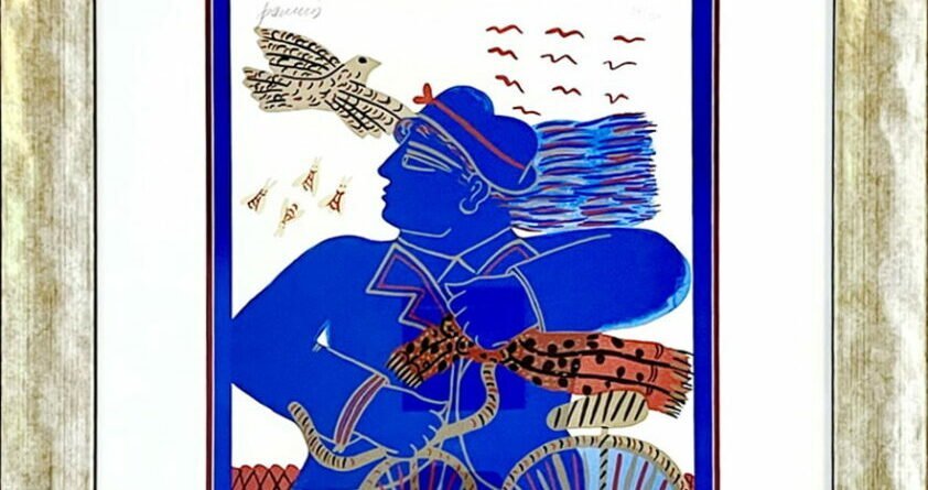 "With the bicycle"-Alekos Fassianos