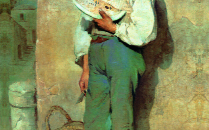 Μάγκας που τρώει καρπούζι