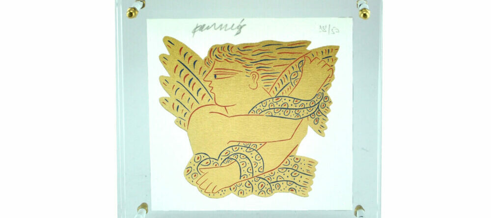 "Golden Angel" in Plexiglass-Alekos Fassianos