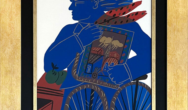 "Blue Cyclist"-Alekos Fassianos