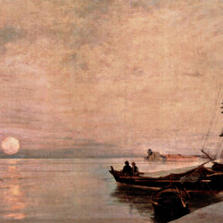Sunset sailboats