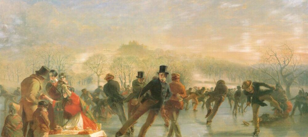 Skating on Duddingston Loch