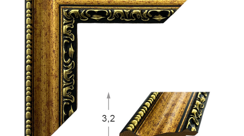 Χρυσή-Μαύρη κοσμημένη