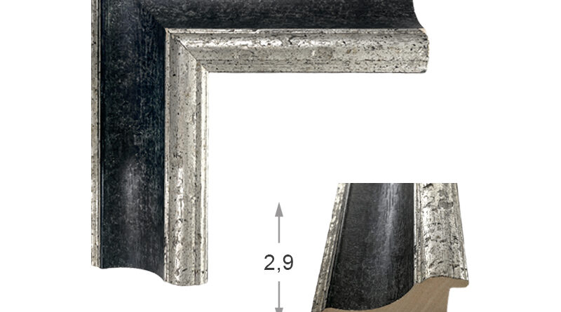 Μαύρη με Ασημί ρίγα