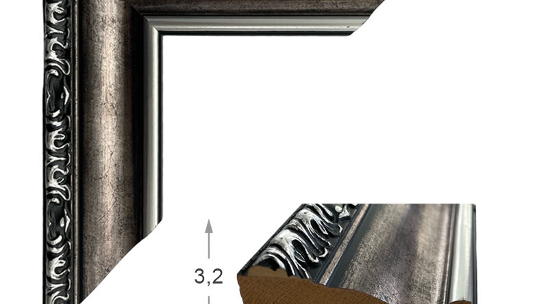 Ασημί-Μαύρη κοσμημένη