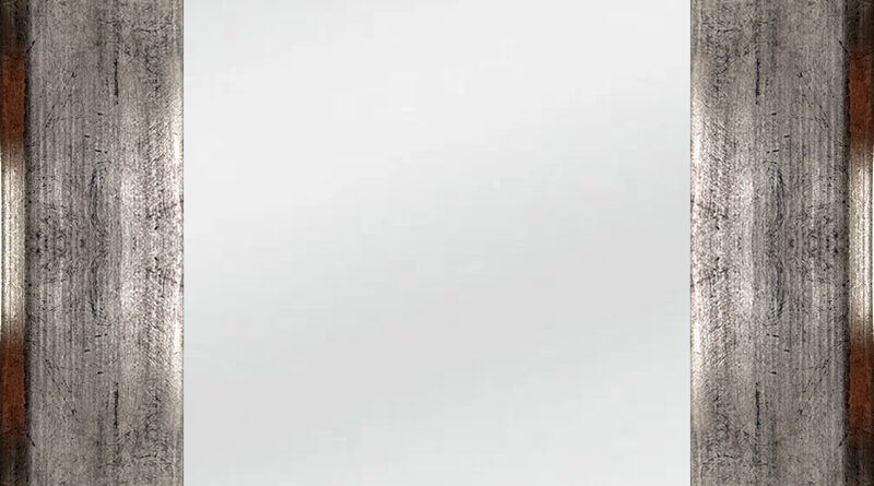 Καθρέφτης Ασημί-Μαύρος