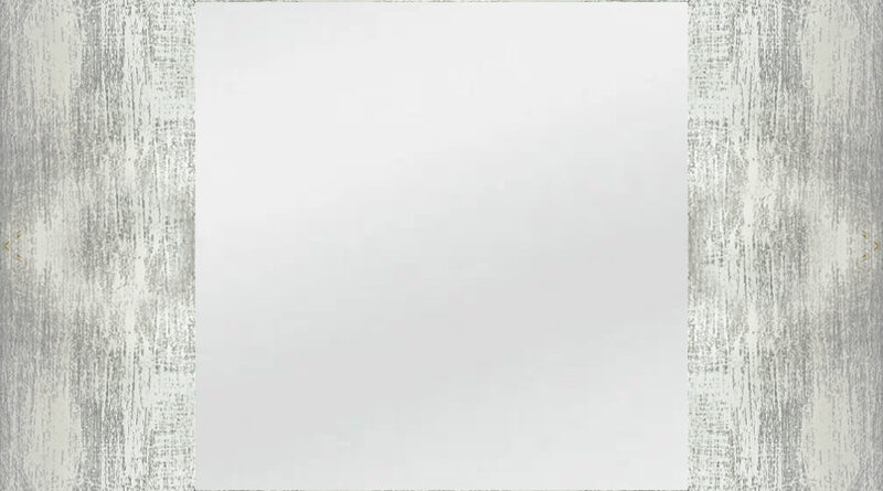 Καθρέφτης Λευκός-Γκρι με νερά