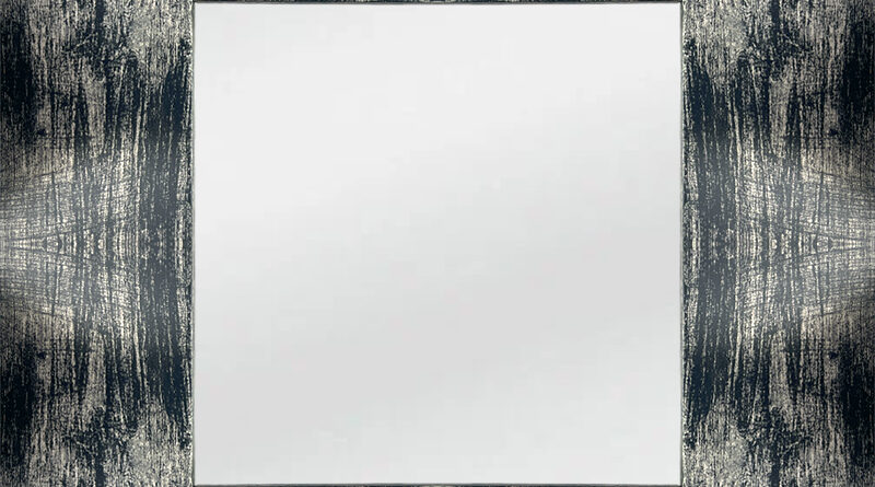 Καθρέφτης Μαύρος-Ασημί με νερά