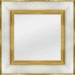 Mirror White with Gold stripe