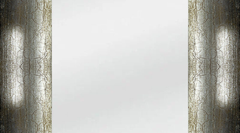 Καθρέφτης Ασημί κρακελέ με πατίνα