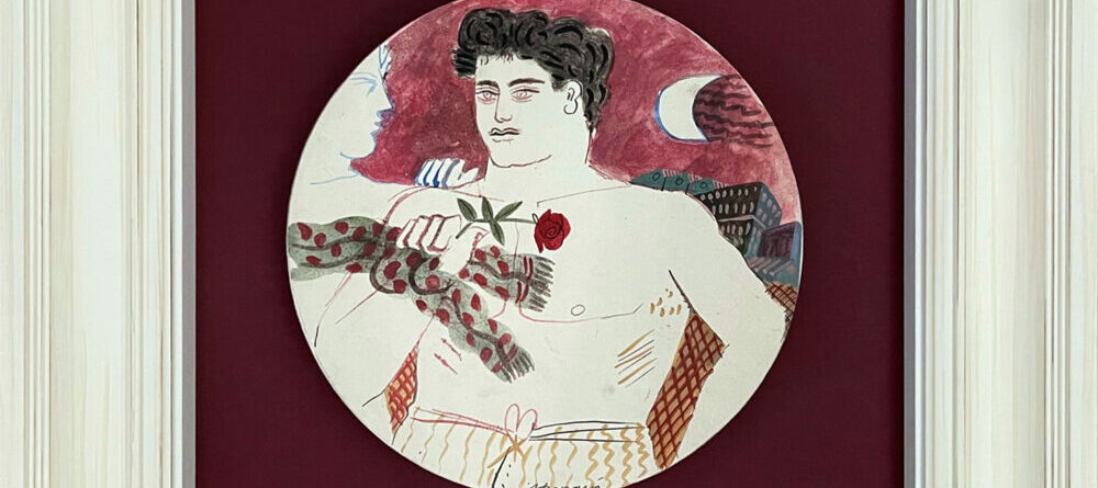 "Two young people with a rose"-Alekos Fassianos